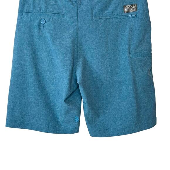 VOLCOM 9" Surf and Turf Hybrid Shorts 20" Outseam in Turquoise Men's 30 Waist - Picture 4 of 11
